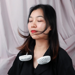 Mini Portable Hanging Neckband Fan USB Rechargeable Double Fans Air Cooler Conditioner Colorful Aroma Electric Desk Fan For Room