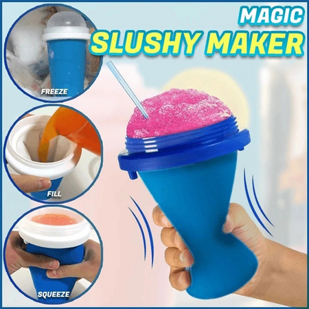 Quick-frozen Slushy Cup Smoothie Cup Ice Cream Maker Kitchen Durable Squeeze Quick Cooling Cup Milkshake Bottle